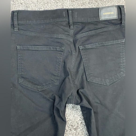 Express cotton blend skinny mid rise some stretch black pants women’s size 6R - Picture 5 of 17